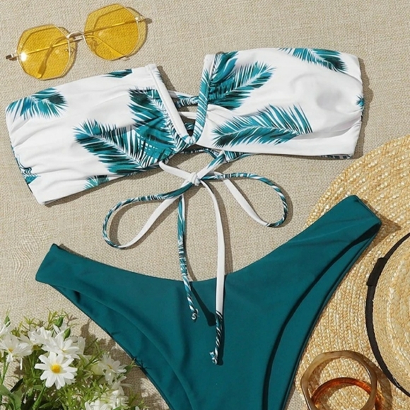 SHEIN Other - Tropical Bikini Set Bandeau